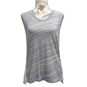 J.Crew heathered grey and silver sleeveless top